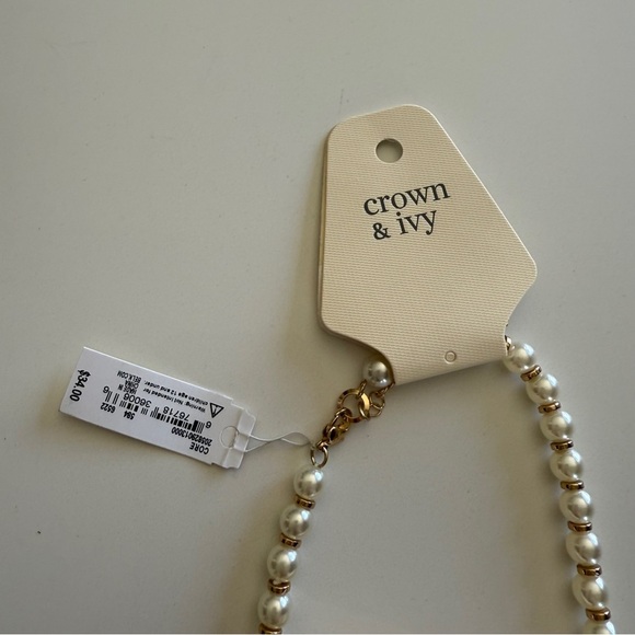 Crown & Ivy- Faux Pearl Earrings & Necklace Set-Classic-Statement- Long-Layering - Picture 6 of 9